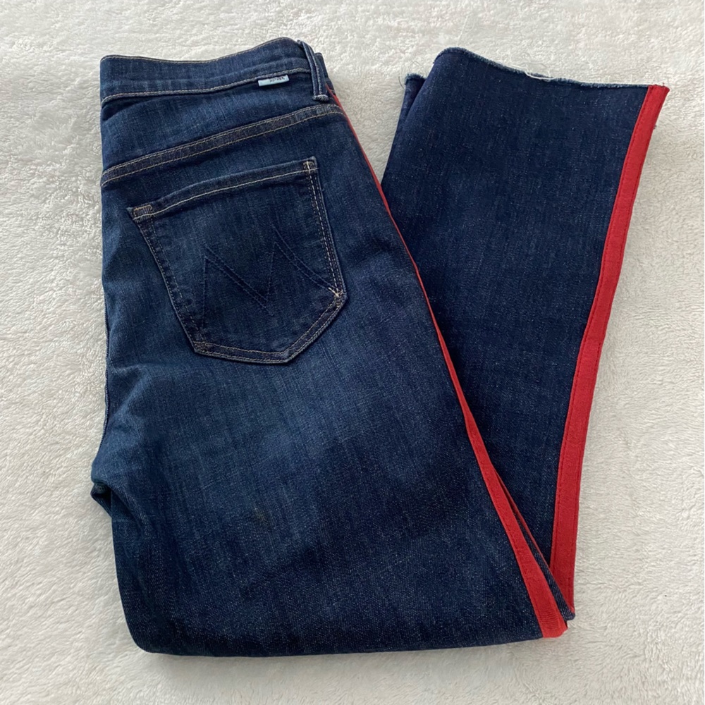 MOTHER High Rise Jeans with Red Stripe - Picture 9 of 9